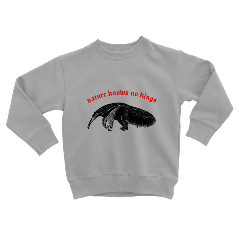 Nature Knows No Kings Nihilist Anteater Design Toddler Sweatshirt by qulonuhun | Artistshot