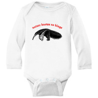 Nature Knows No Kings Nihilist Anteater Design Long Sleeve Baby Bodysuit | Artistshot