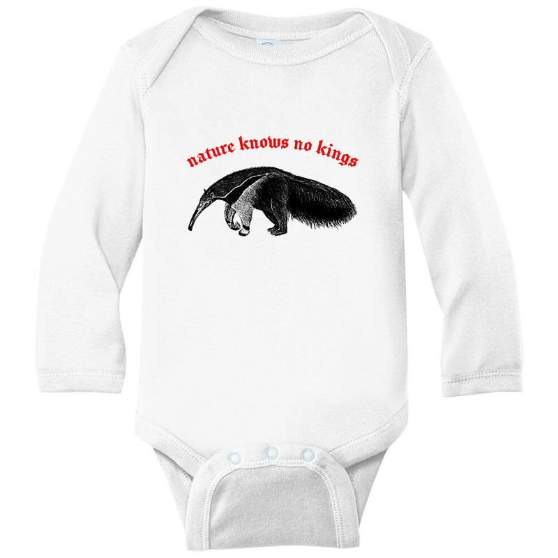 Nature Knows No Kings Nihilist Anteater Design Long Sleeve Baby Bodysuit by qulonuhun | Artistshot