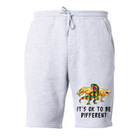 It's Ok To Be Different Dinosaur Fleece Short | Artistshot