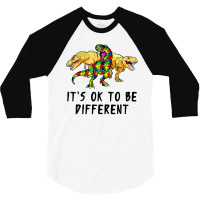 It's Ok To Be Different Dinosaur 3/4 Sleeve Shirt | Artistshot