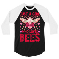 Bee Beekeeper Just A Girl Who Loves Insects Flower Floral Beekeeper 35 3/4 Sleeve Shirt | Artistshot