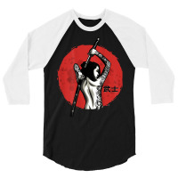 Japanese Warrior   Sexy Samurai   Female Samurai (on Back) T Shirt 3/4 Sleeve Shirt | Artistshot