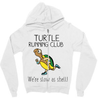 Turtle Running Club Zipper Hoodie | Artistshot