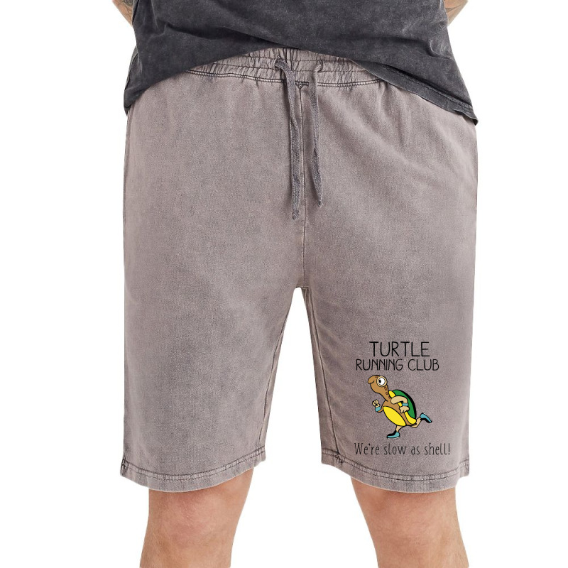 Turtle Running Club Vintage Short by Lilin Art | Artistshot