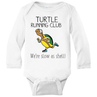 Turtle Running Club Long Sleeve Baby Bodysuit | Artistshot