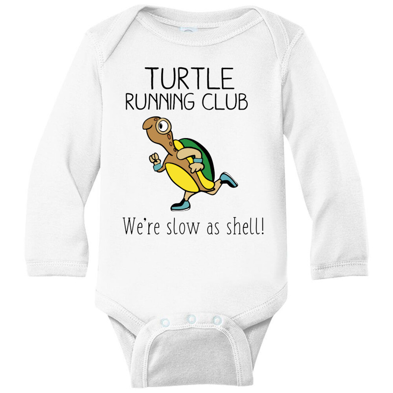 Turtle Running Club Long Sleeve Baby Bodysuit by Lilin Art | Artistshot