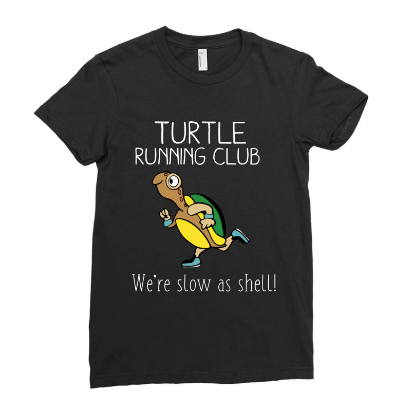 Turtle Running Club Ladies Fitted T-Shirt by Lilin Art | Artistshot