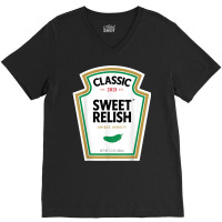 Sweet Relish Diy Halloween Costume Condiment Green Pickle T Shirt V-neck Tee | Artistshot