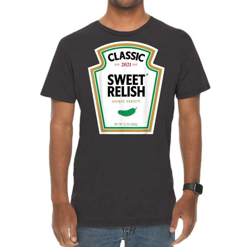 Sweet Relish Diy Halloween Costume Condiment Green Pickle T Shirt Vintage T-Shirt by dequariusgoblirsch | Artistshot