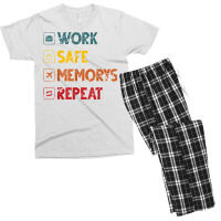 Work Safe Memorys Repeat World Traveler Traveling T Shirt Men's T-shirt Pajama Set | Artistshot