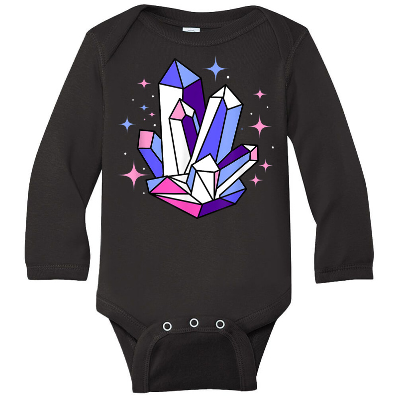 Omnisexual Pride Crystals Omnisexual Pride T Shirt Long Sleeve Baby Bodysuit by kylanaalamos | Artistshot