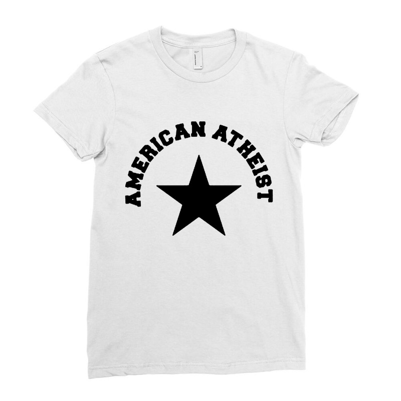 American Atheist Ladies Fitted T-Shirt by Adrian Spencer | Artistshot