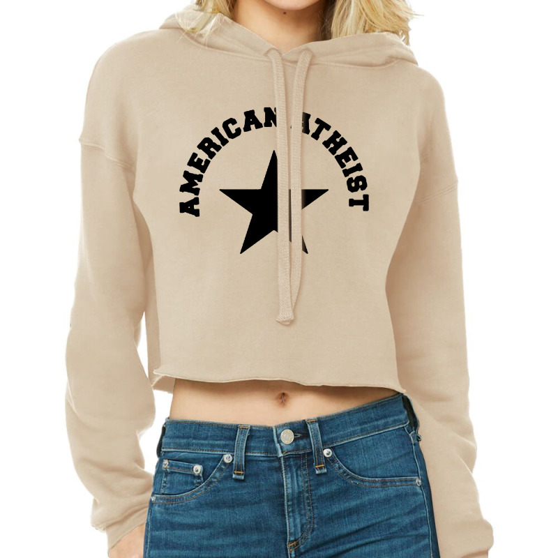 American Atheist Cropped Hoodie by Adrian Spencer | Artistshot