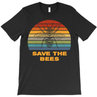 Bee Beekeeper Save The Bees Retro Bumble Bee Silhouette Beekeeper Gift T-shirt | Artistshot