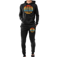 Bee Beekeeper Save The Bees Retro Bumble Bee Silhouette Beekeeper Gift Hoodie & Jogger Set | Artistshot