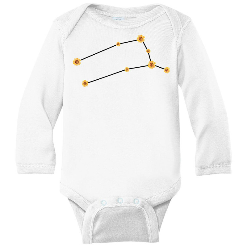 Zodiac Gemini Sunflower Constellation Sign Gift T Shirt Long Sleeve Baby Bodysuit by carlianagorley | Artistshot