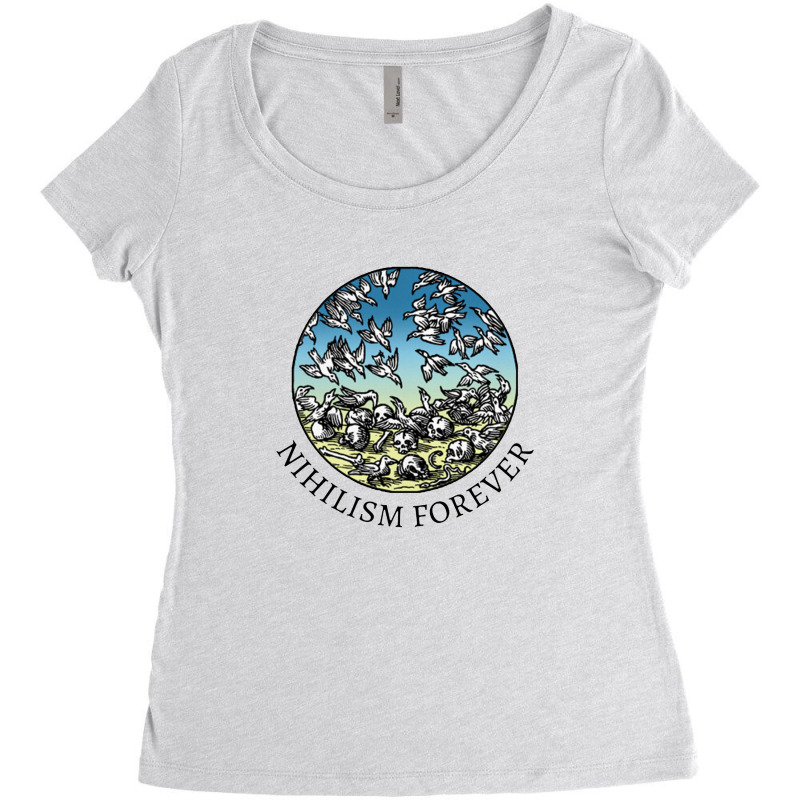 Nihilism Forever,v Intage Medieval Humor Illustration Design Women's Triblend Scoop T-shirt by qulonuhun | Artistshot