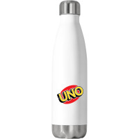 Uno Card Game Stainless Steel Water Bottle | Artistshot