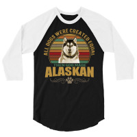 Dog Alaskan Malamute Dog 349 Paws 3/4 Sleeve Shirt | Artistshot