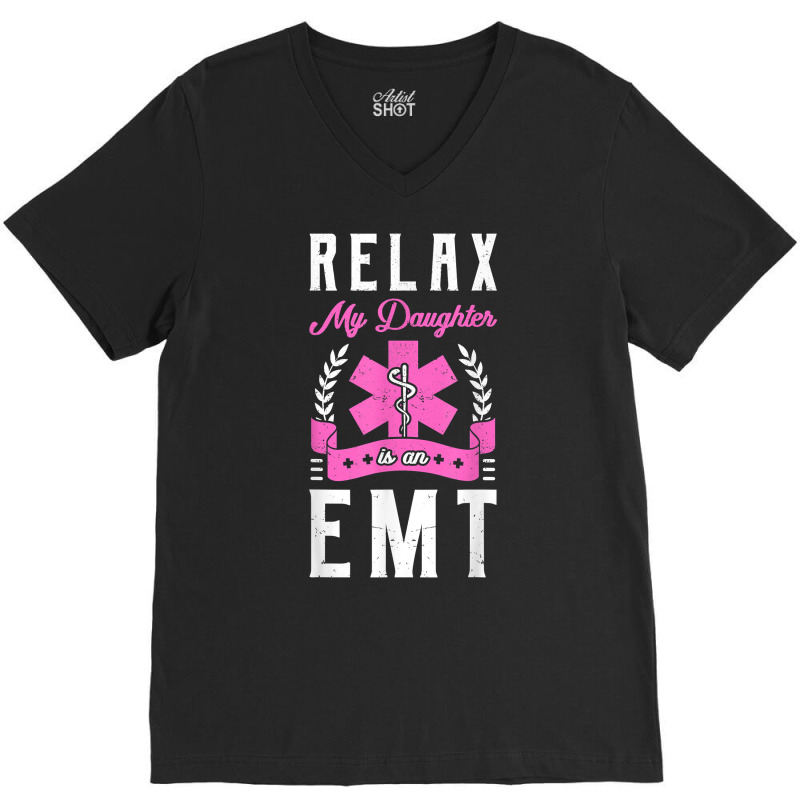 Emt Emergency Medical Technician Parents Ambulance Responder T Shirt V-neck Tee | Artistshot