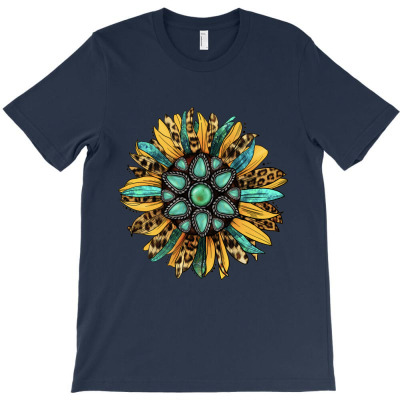 Gemstone Sunflower T-shirt Designed By Saul