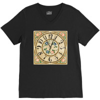 Vintage Clock Illustration V-neck Tee | Artistshot