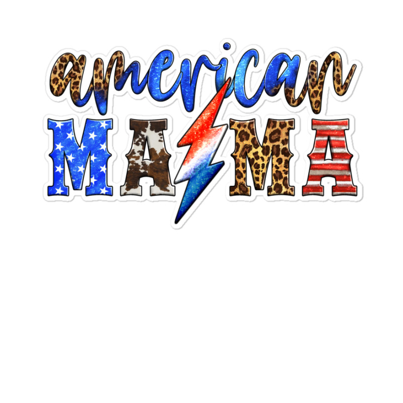 American Mama Thunderbolt Sticker | Artistshot