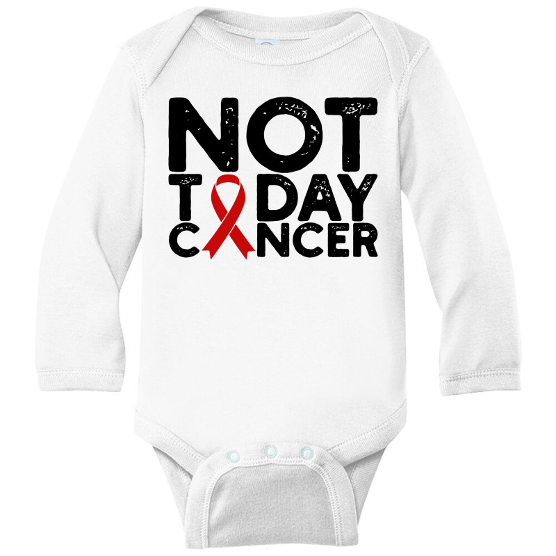 Brain Cancer Awareness Not Today Long Sleeve Baby Bodysuit by Adrian Spencer | Artistshot