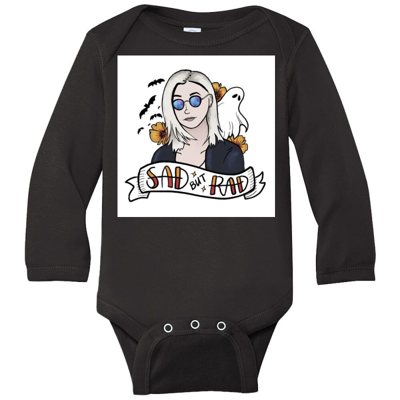 Phoebebridgers Sad But Rad Long Sleeve Baby Bodysuit | Artistshot