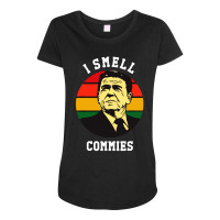 Ronald Reagan I Smell Commies Political Maternity Scoop Neck T-shirt | Artistshot