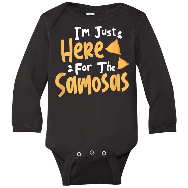 I'm Just Here For The Samosas Desi Bollywood Funny Memes T Shirt Long Sleeve Baby Bodysuit by kalellwhistlehunt | Artistshot