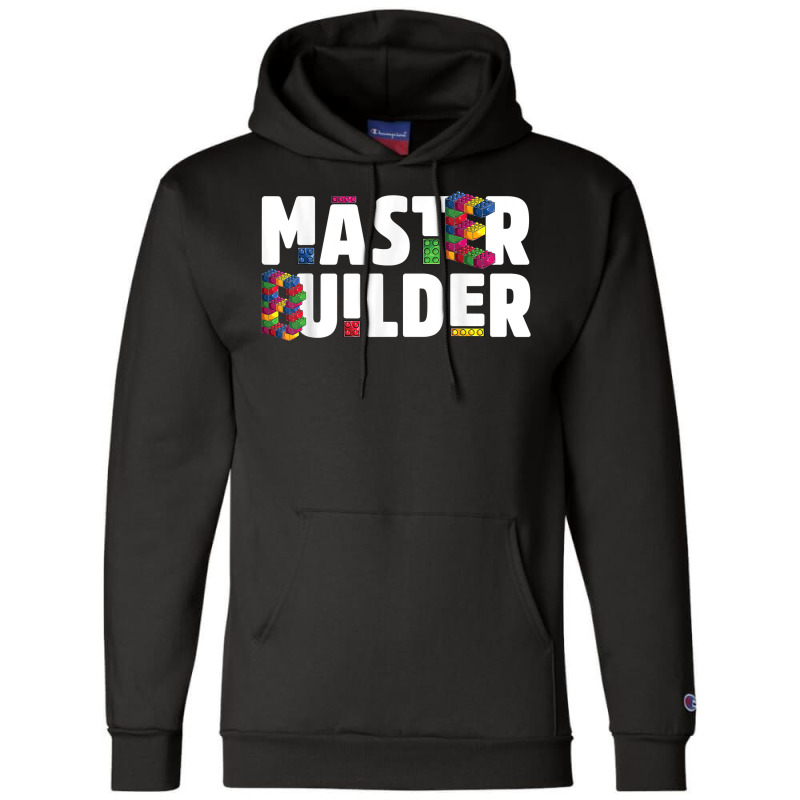 Master Builder Kids Building Blocks Bricks Toys Gift T Shirt Champion Hoodie | Artistshot