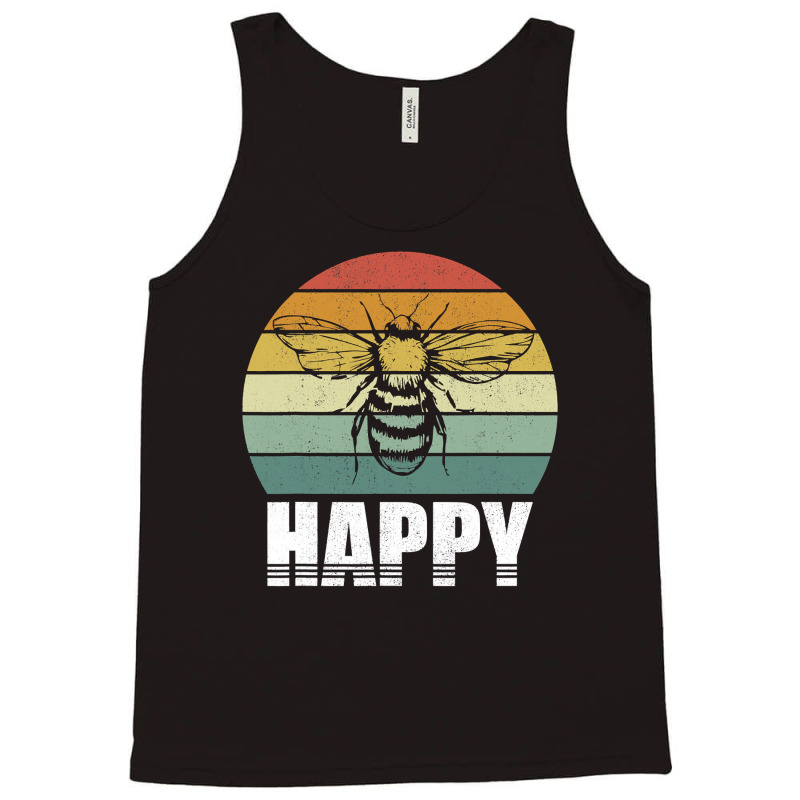 Bee Beekeeper Retro Bee Be Happy Funny Bee Inspirational Vintage 286 H Tank Top | Artistshot