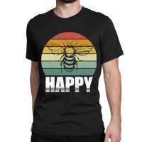 Bee Beekeeper Retro Bee Be Happy Funny Bee Inspirational Vintage 286 H Classic T-shirt | Artistshot