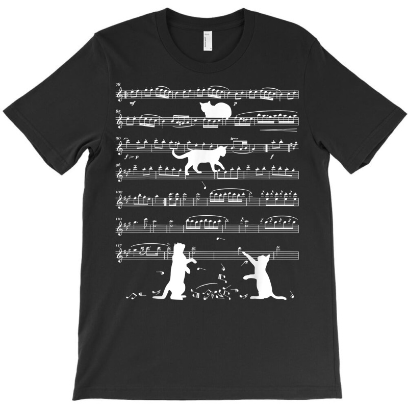 Musician Cat Lover Funny Cute Kitty Playing Music Note Clef T Shirt T-shirt | Artistshot