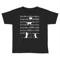 Musician Cat Lover Funny Cute Kitty Playing Music Note Clef T Shirt Toddler T-shirt | Artistshot