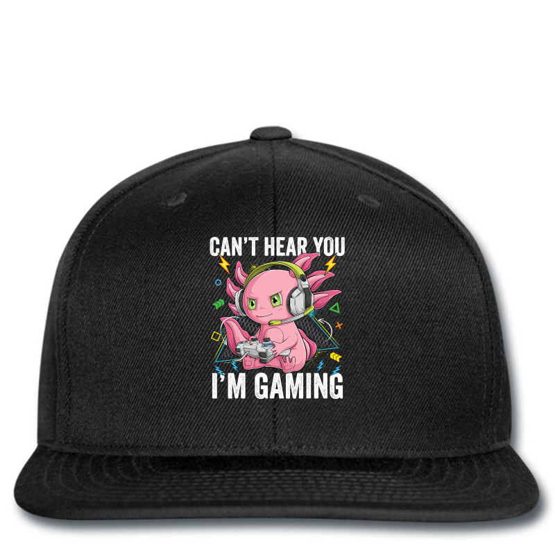 Axolotl Cant Hear You Im Gaming Axolotl Video Gamer Kawaii Anime 320 Printed hat by circularflap | Artistshot