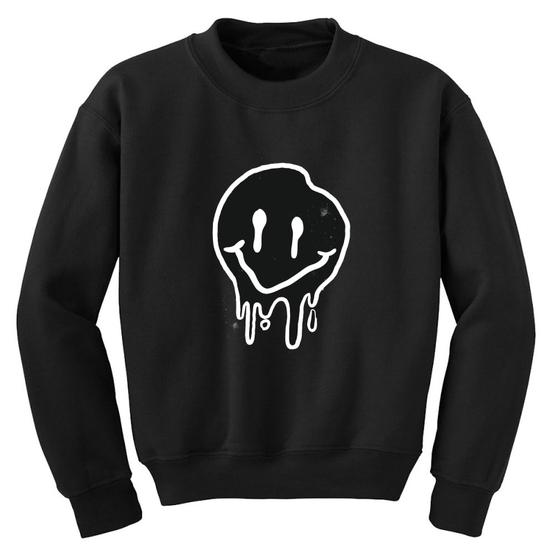 Black Smiley Youth Sweatshirt by Jonz | Artistshot