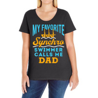 Mens Synchronized Swimming Dad Favorite Synchro Swimmer Artistic T Shi Ladies Curvy T-shirt | Artistshot