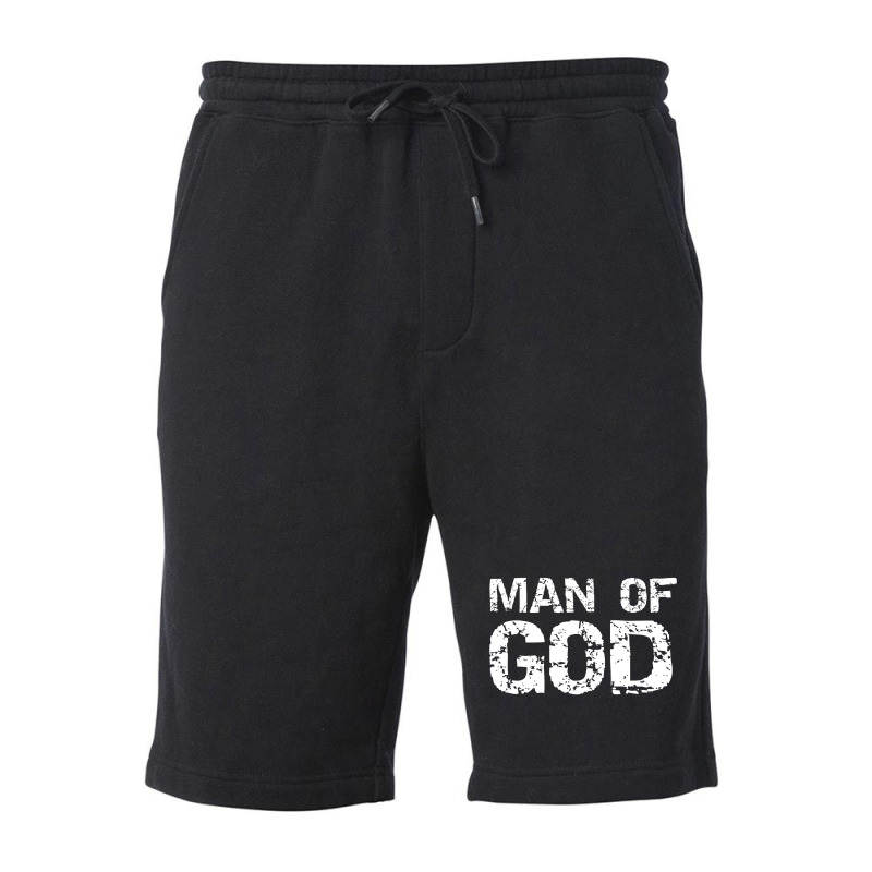 Bold Christian Quote For Men Faith Saying Gift Man Of God Fleece Short | Artistshot