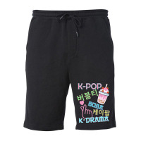 Bubble Tea Boba K-pop Music Lover Korean Milk Anime Fleece Short | Artistshot