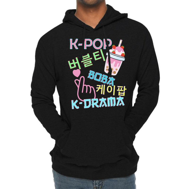 Bubble Tea Boba K-pop Music Lover Korean Milk Anime Lightweight Hoodie | Artistshot