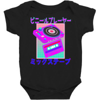 Vaporwave Record Player Retro 80s Japanese Otaku Art Baby Bodysuit | Artistshot