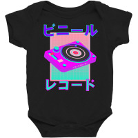 Vaporwave Record Player Retro 80s Japanese Otaku Art Baby Bodysuit | Artistshot