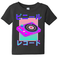 Vaporwave Record Player Retro 80s Japanese Otaku Art Baby Tee | Artistshot