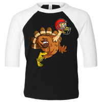 Thanksgiving Turkey Running Back Football Boys Kids Teens T Shirt Toddler 3/4 Sleeve Tee | Artistshot