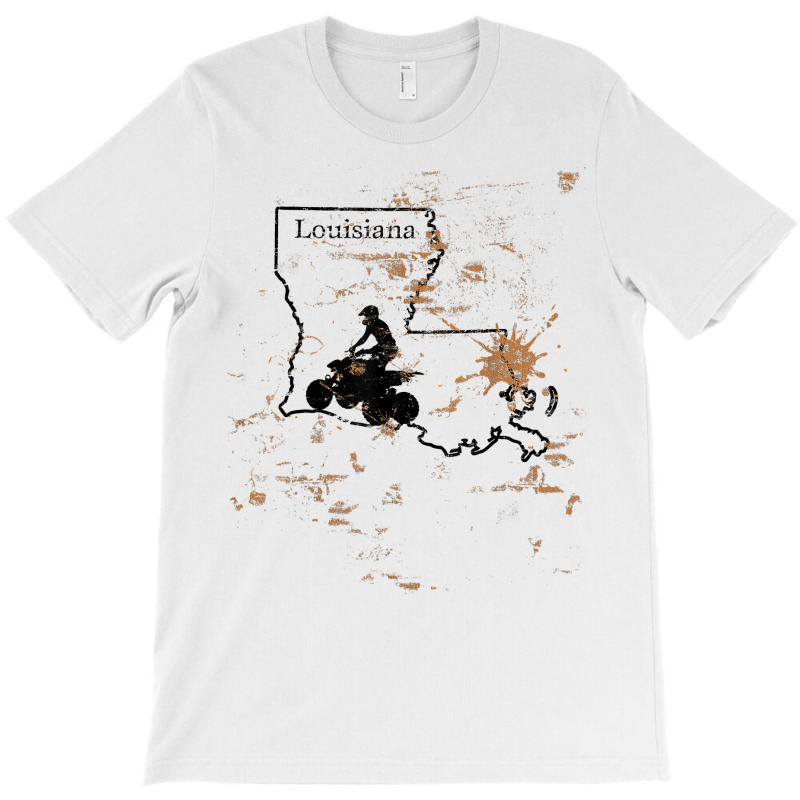 Louisiana Atv Trail Rider Mud La State Map Atv Riding T Shirt T-shirt | Artistshot