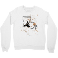 Louisiana Atv Trail Rider Mud La State Map Atv Riding T Shirt Crewneck Sweatshirt | Artistshot