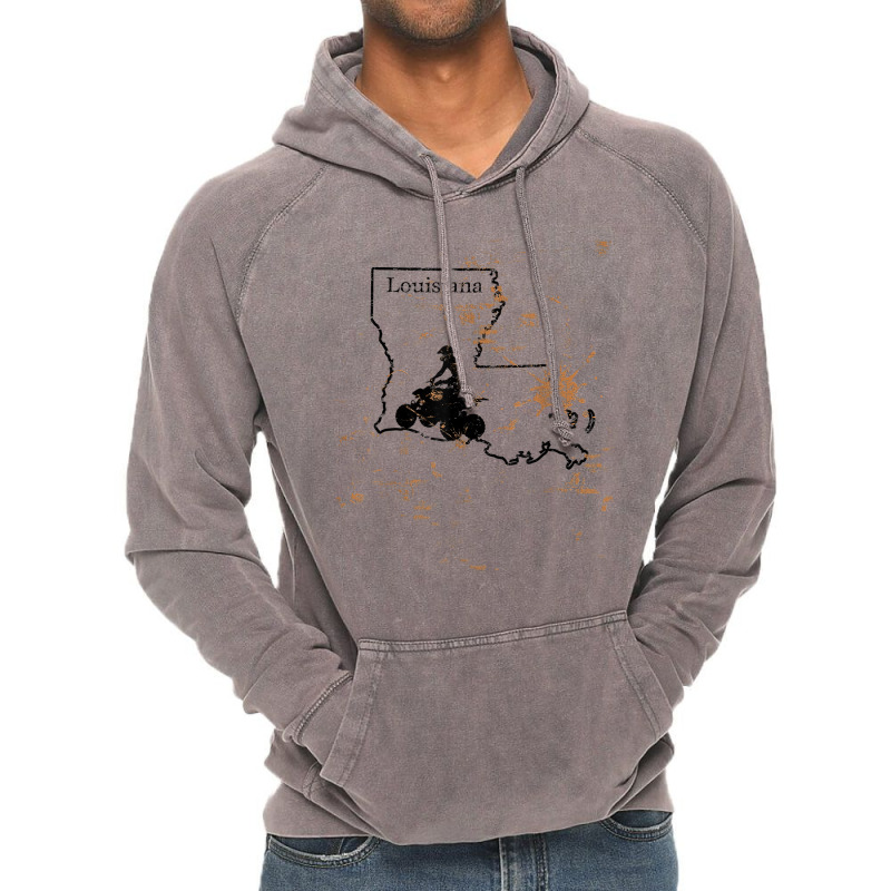 Louisiana Atv Trail Rider Mud La State Map Atv Riding T Shirt Vintage Hoodie | Artistshot